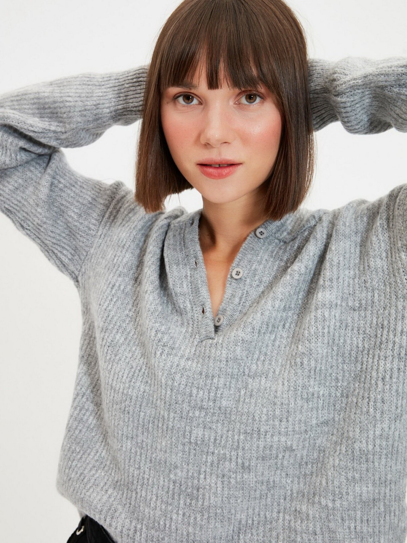 Джемпер Trendyol модель TWOAW21KZ0410/Gri Фото