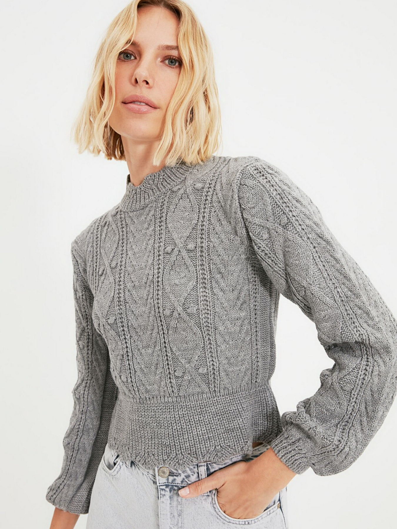 Джемпер Trendyol модель TWOAW21KZ0438/Gri Фото