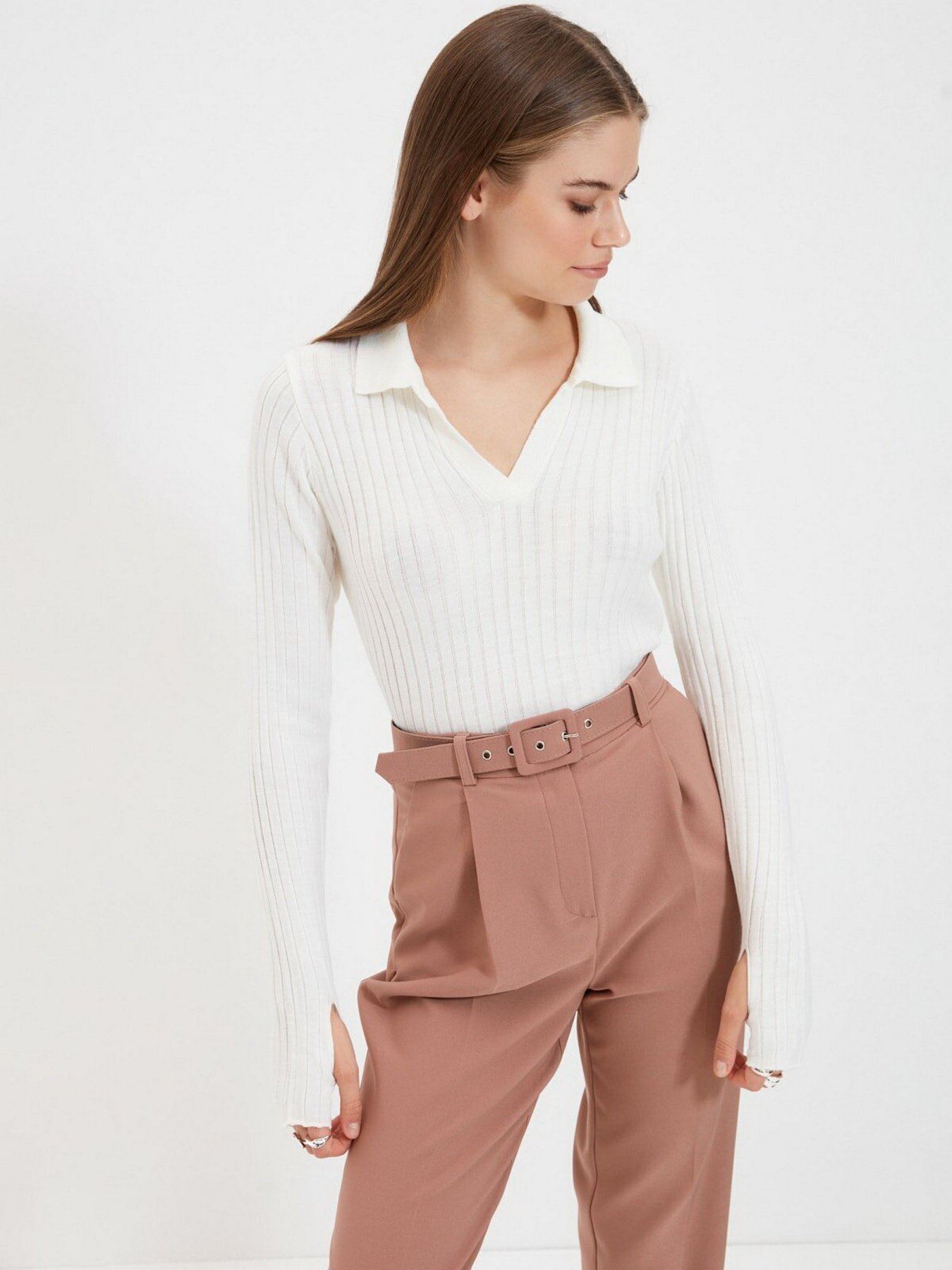 Джемпер Trendyol модель TWOAW21KZ1113/Ekru Фото