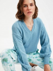 Джемпер Trendyol модель TWOAW21KZ1222/Acik Mavi Фото