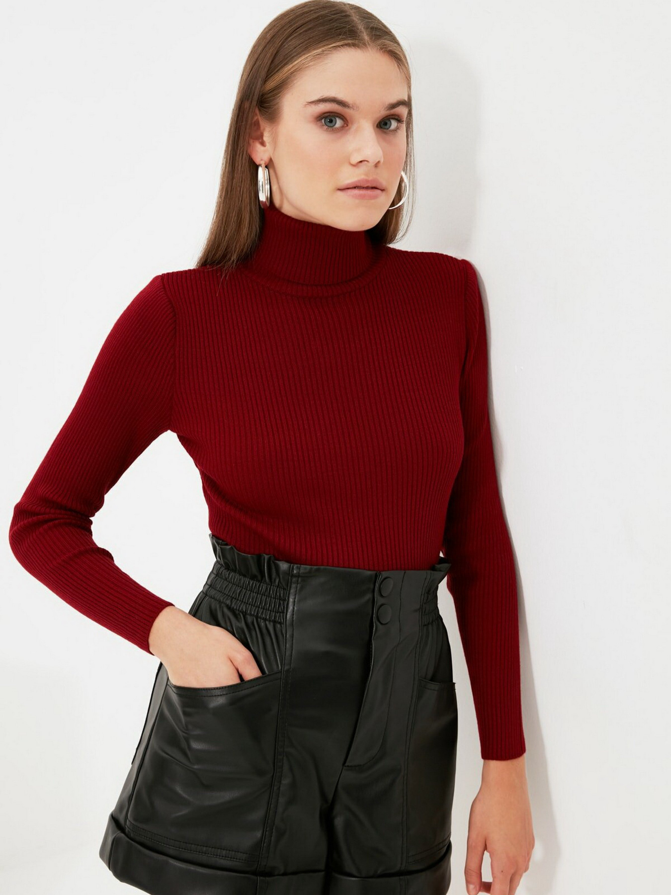 Водолазка Trendyol модель TWOAW21KZ1279/Bordo Фото