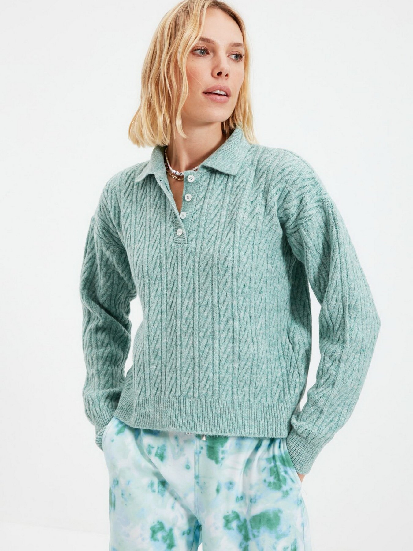 Джемпер Trendyol модель TWOAW21KZ2635/Mint Фото