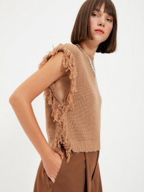 Жилет Trendyol модель TWOAW22BZ0014/Camel Жилет Trendyol модель TWOAW22BZ0014/Camel Фото