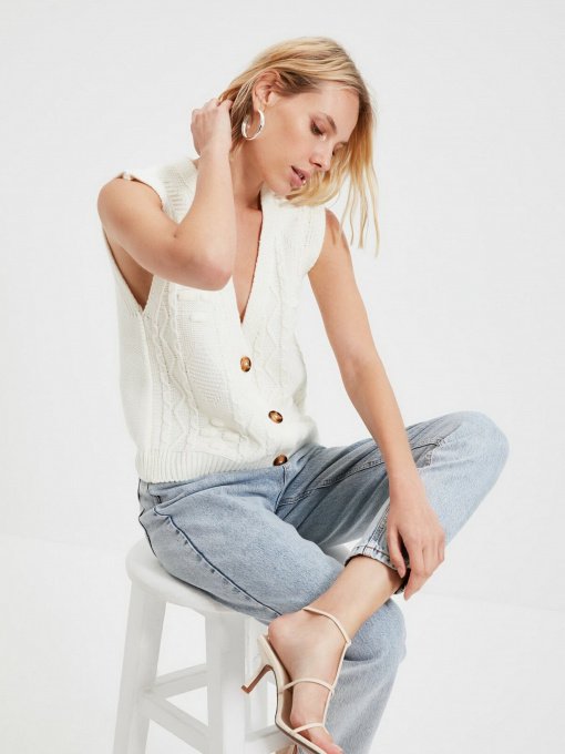 Жилет Trendyol модель TWOAW22BZ0020/Ekru Фото