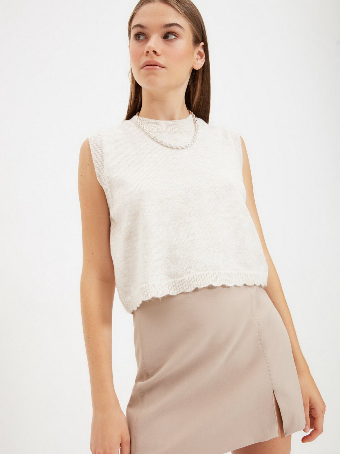 Майка Trendyol модель TWOAW22BZ0059/Ekru Фото