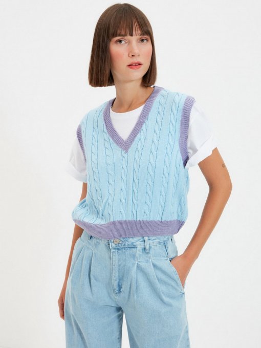 Жилет Trendyol модель TWOAW22BZ0060/Acik Mavi Фото