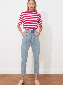 Джинси мом Trendyol Mom модель TWOAW20JE0028/Mavi Фото
