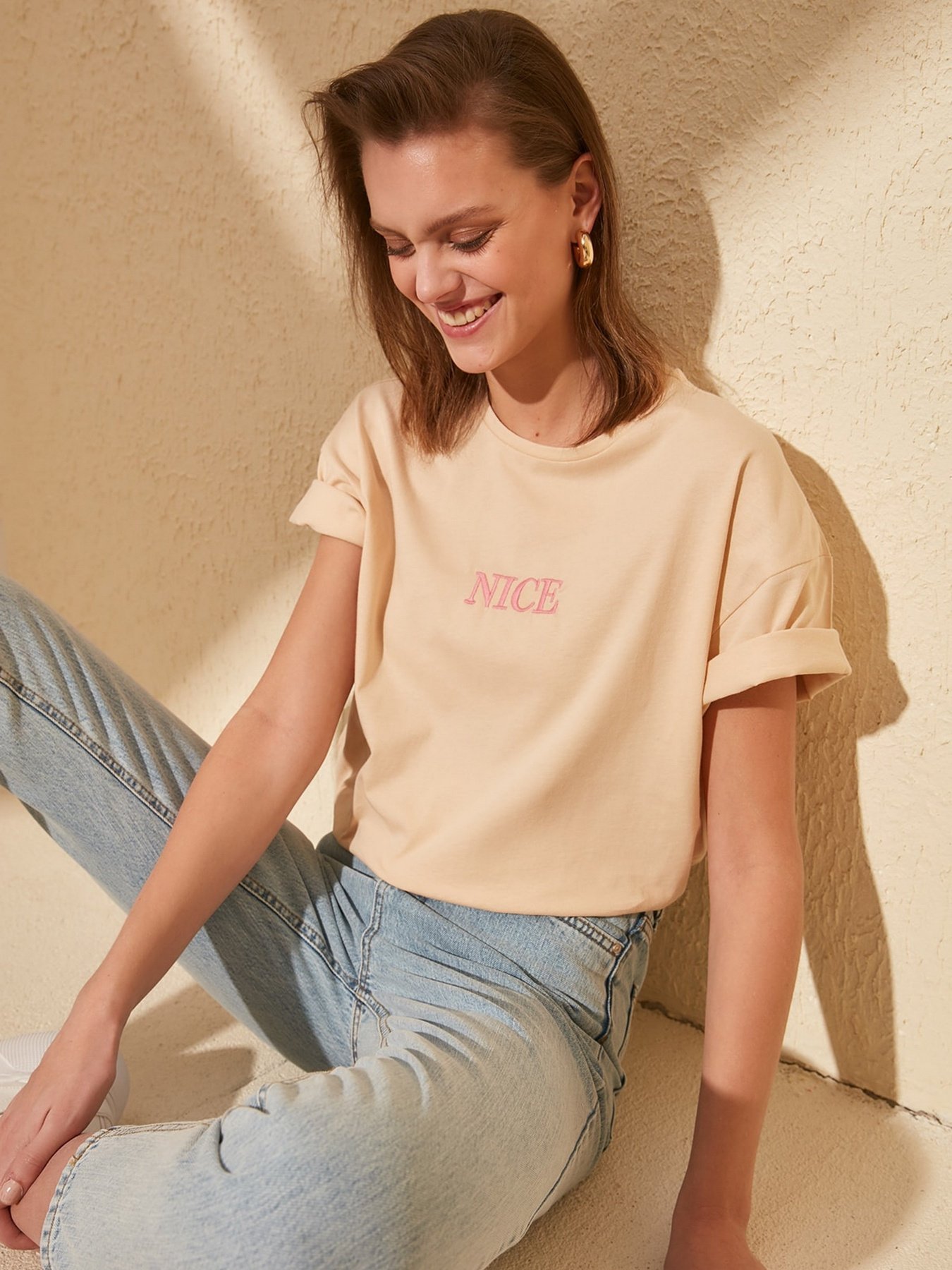 Футболки и поло Trendyol модель TWOSS20TS0228/Camel Футболки и поло Trendyol модель TWOSS20TS0228/Camel Фото