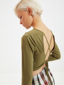 Топ Trendyol модель TWOAW22BZ0309/Haki Фото