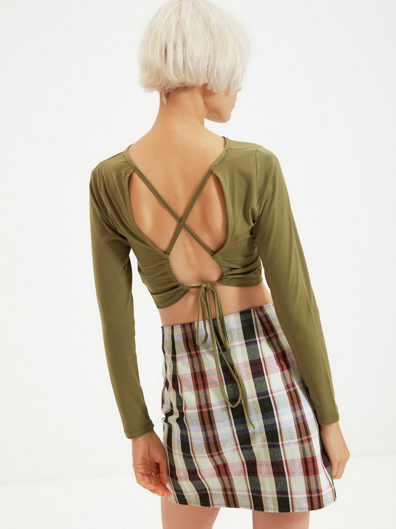 Топ Trendyol модель TWOAW22BZ0309/Haki Фото