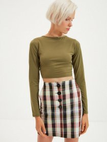 Топ Trendyol модель TWOAW22BZ0309/Haki Фото