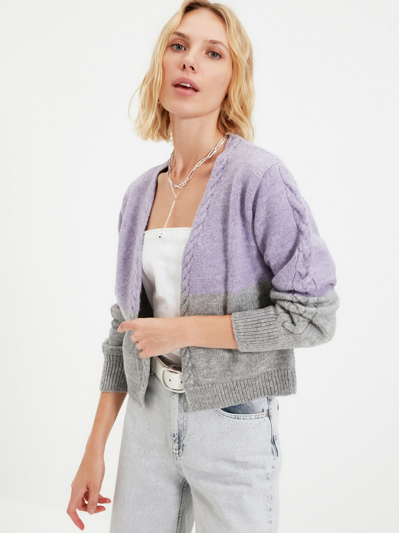 Кардиган Trendyol модель TWOAW22HI0002/Lila Кардиган Trendyol модель TWOAW22HI0002/Lila Фото