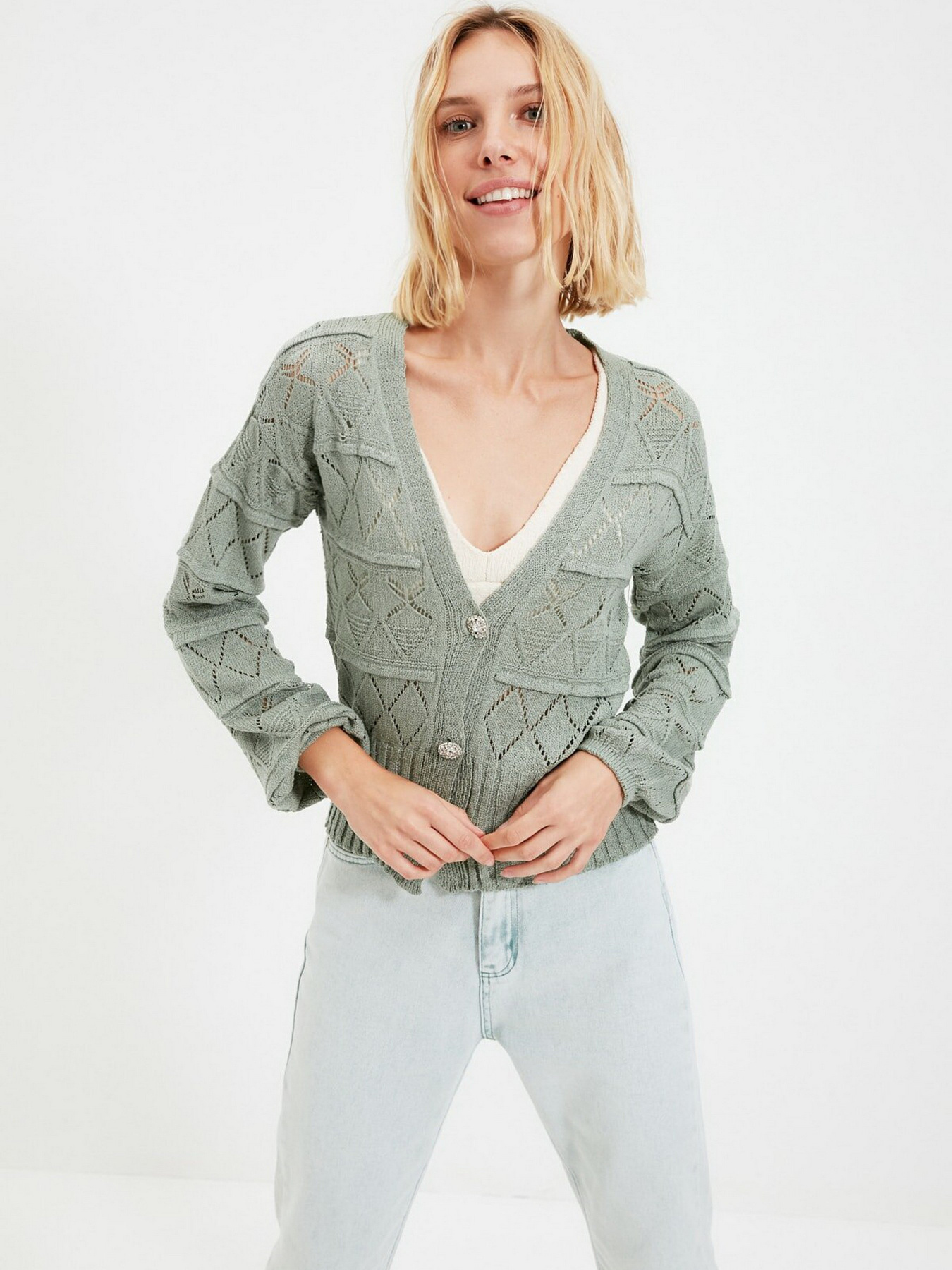 Кардиган Trendyol модель TWOAW22HI0011/Mint Кардиган Trendyol модель TWOAW22HI0011/Mint Фото