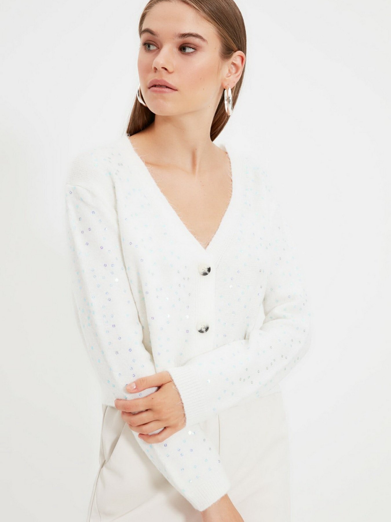 Кардиган Trendyol модель TWOAW22HI0024/Ekru Фото