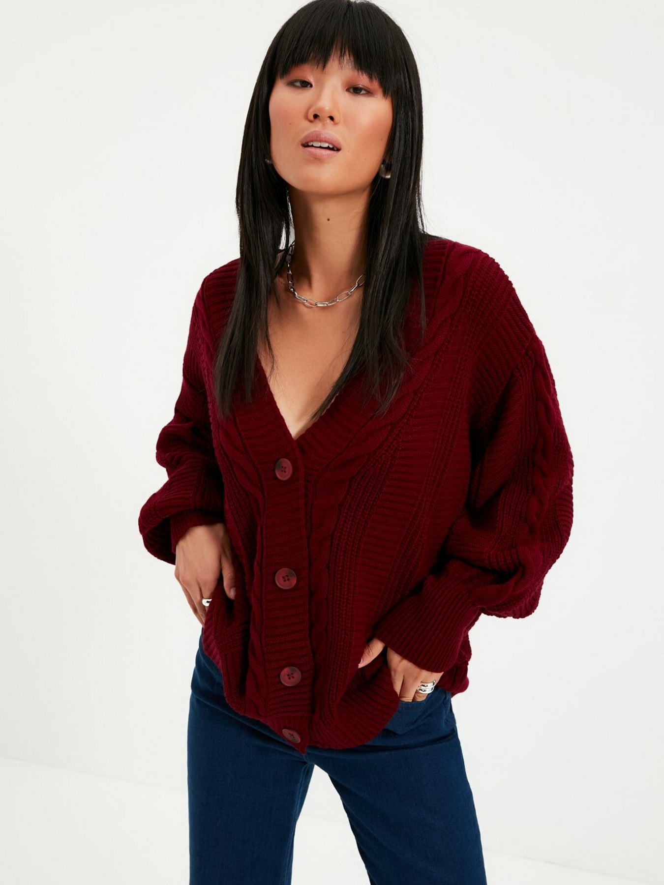 Кардиган Trendyol модель TWOAW22HI0176/Bordo Фото