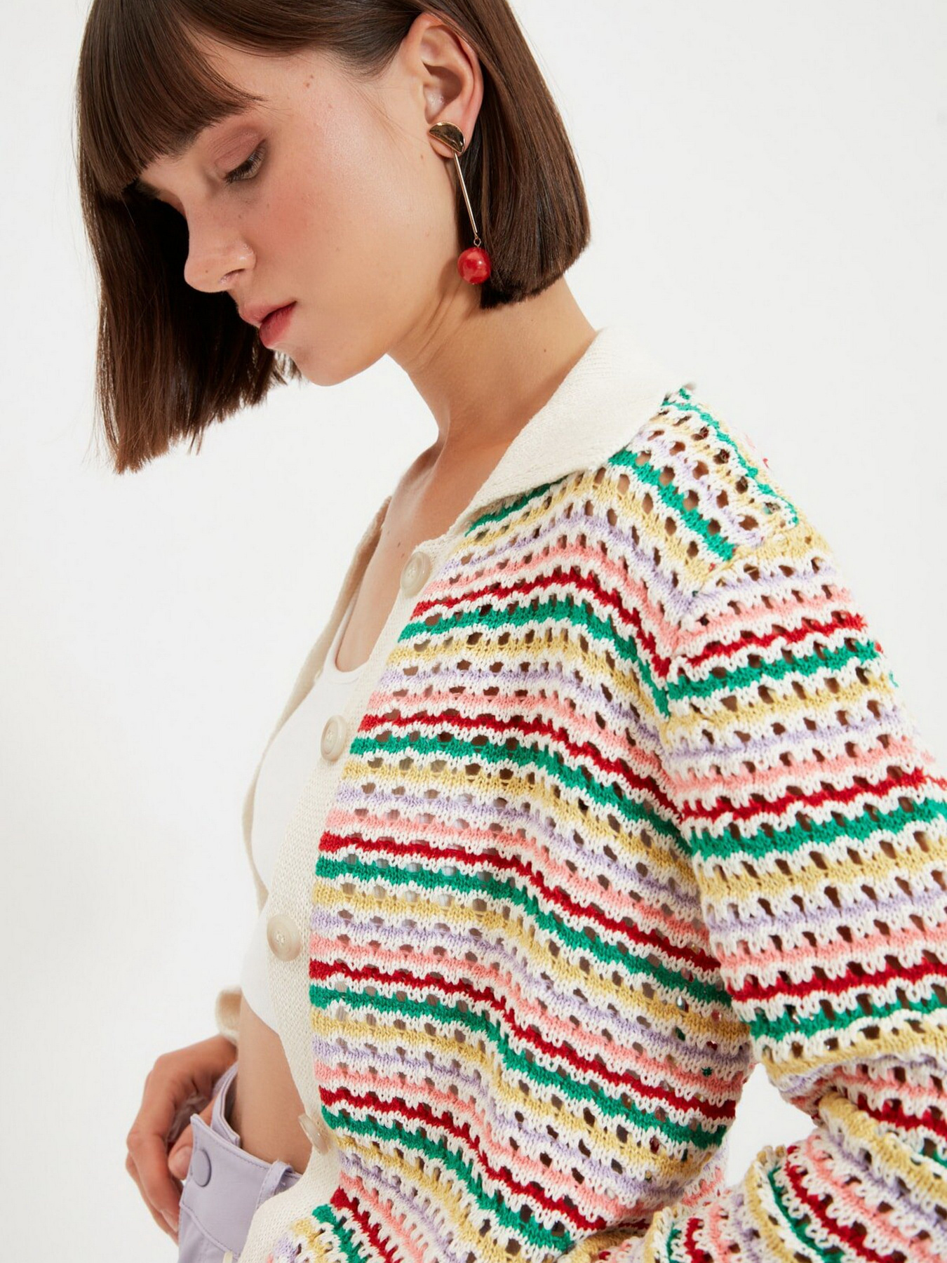 Кардиган Trendyol модель TWOAW22HI0196/Cok Renkli Фото