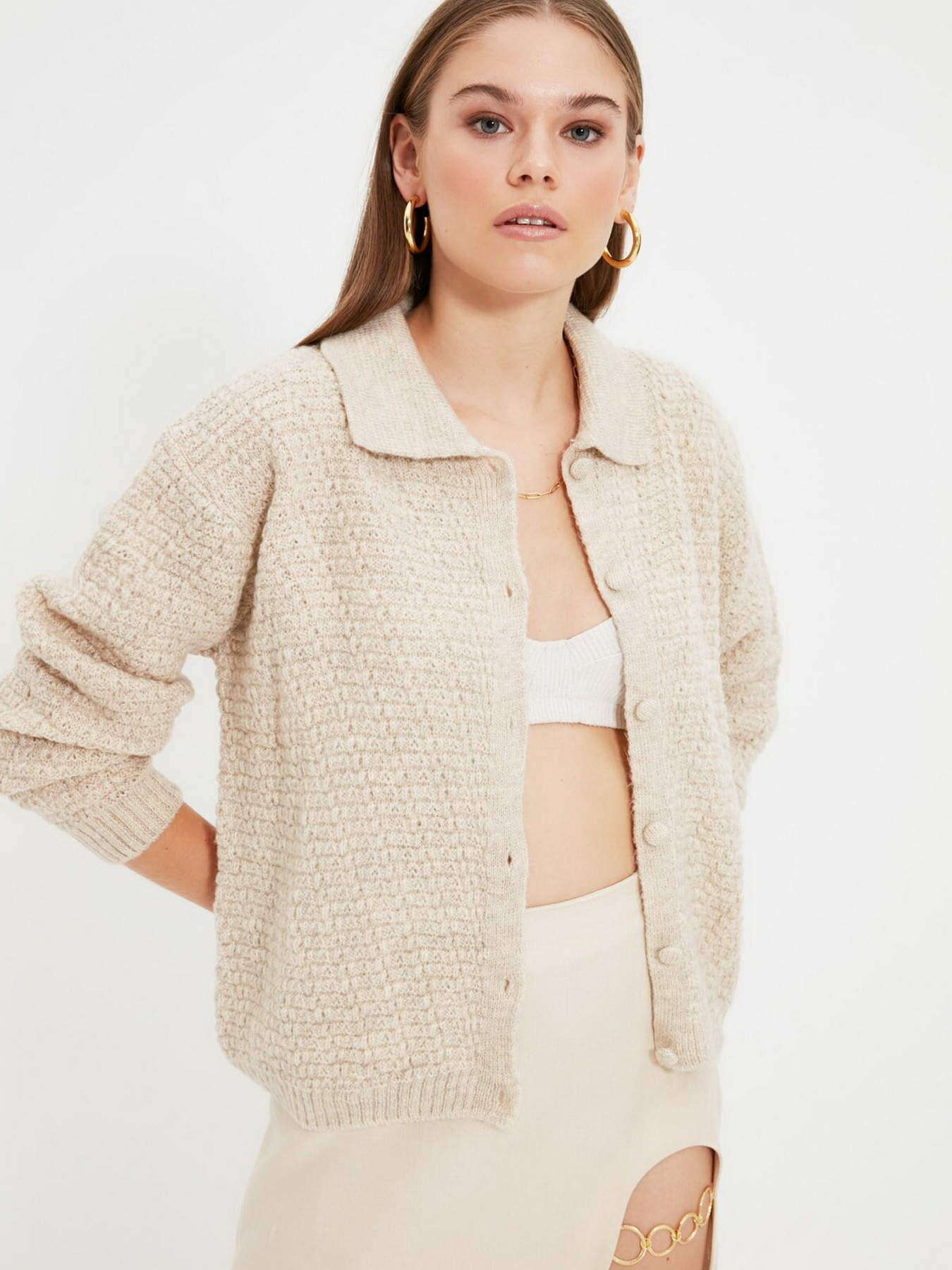 Кардиган Trendyol модель TWOAW22HI0223/Ekru Фото