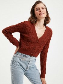 Кардиган Trendyol модель TWOAW22HI0227/Kahverengi Фото