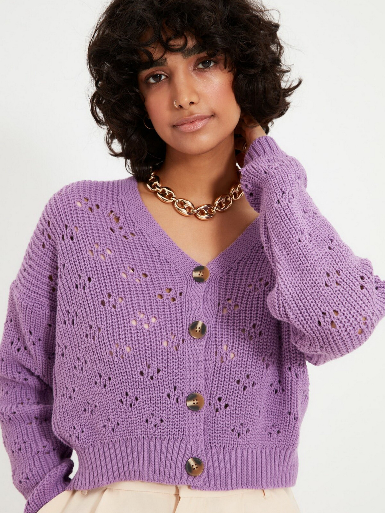 Кардиган Trendyol модель TWOAW22HI0237/Lila Фото