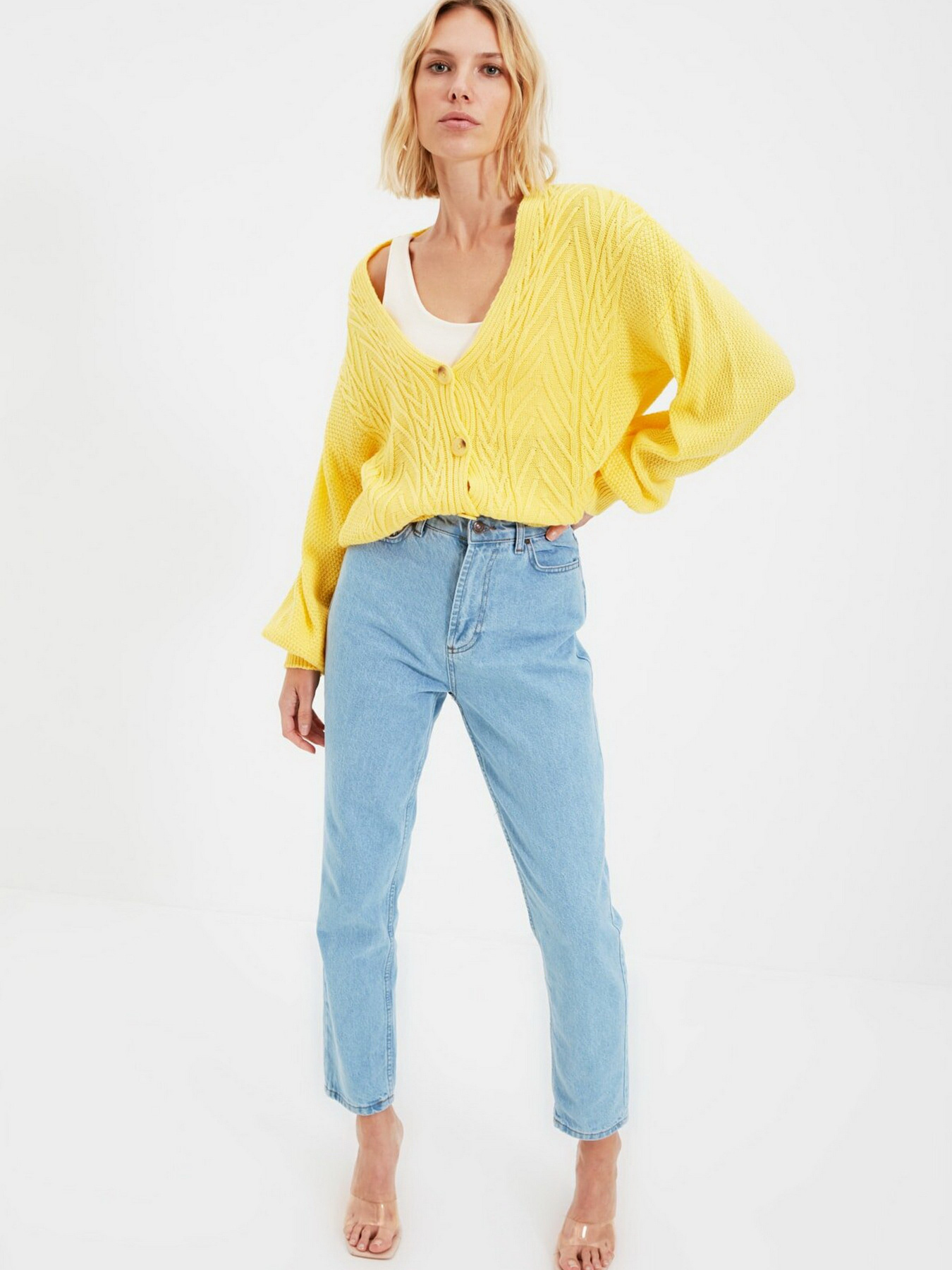 Кардиган Trendyol модель TWOAW22HI0247/Sari Фото