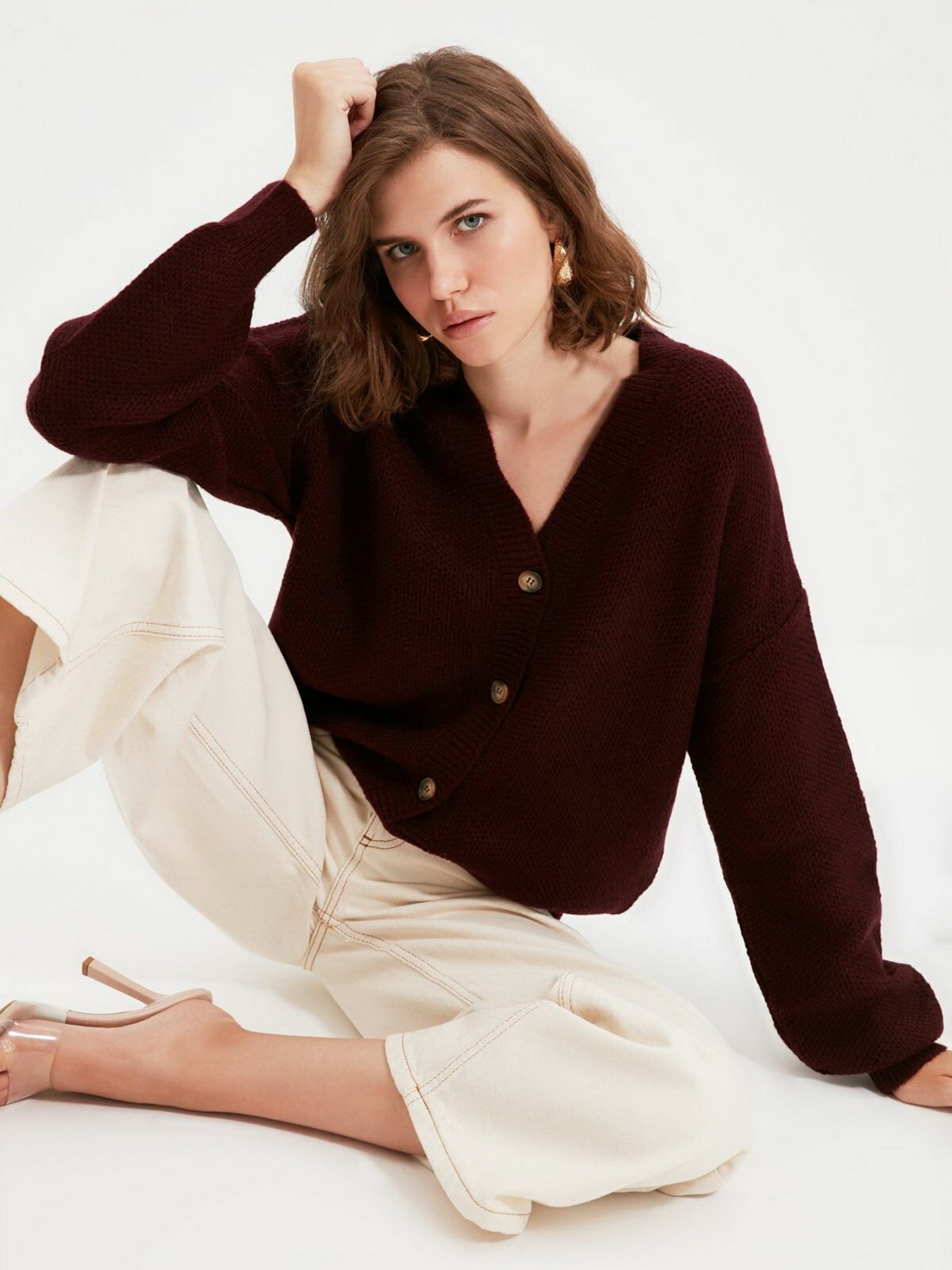 Кардиган Trendyol модель TWOAW22HI0262/Bordo Фото