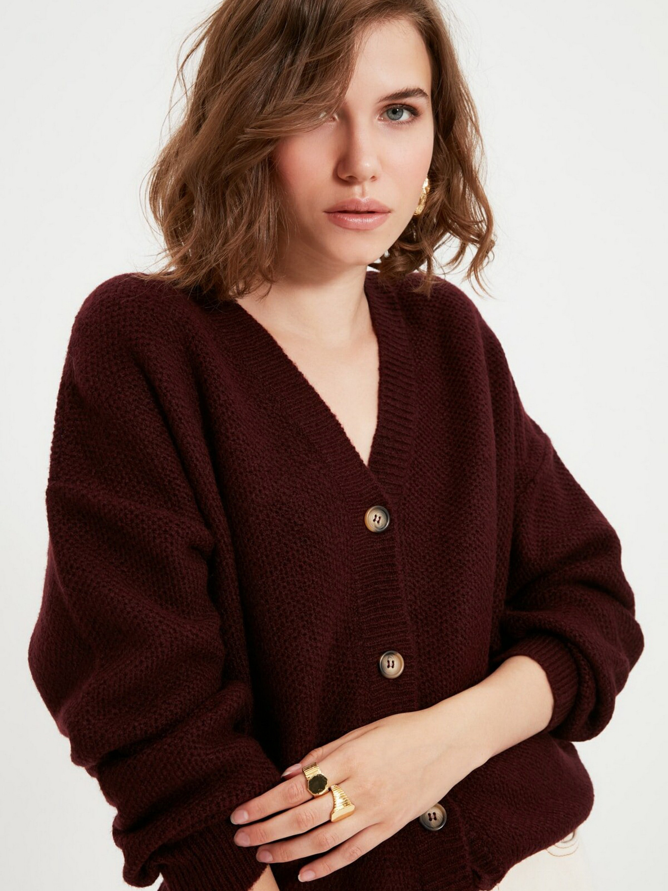 Кардиган Trendyol модель TWOAW22HI0262/Bordo Фото