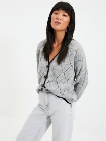 Кардиган Trendyol модель TWOAW22HI0290/Gri Фото
