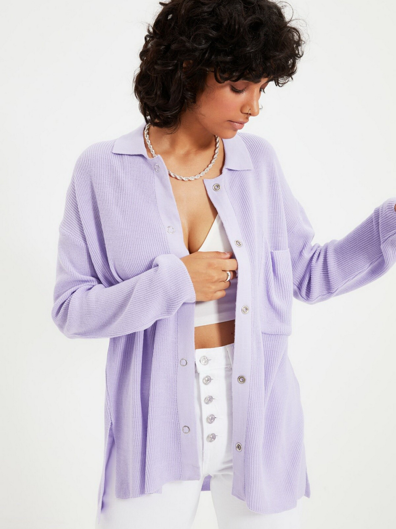 Кардиган Trendyol модель TWOAW22HI0300/Lila Фото