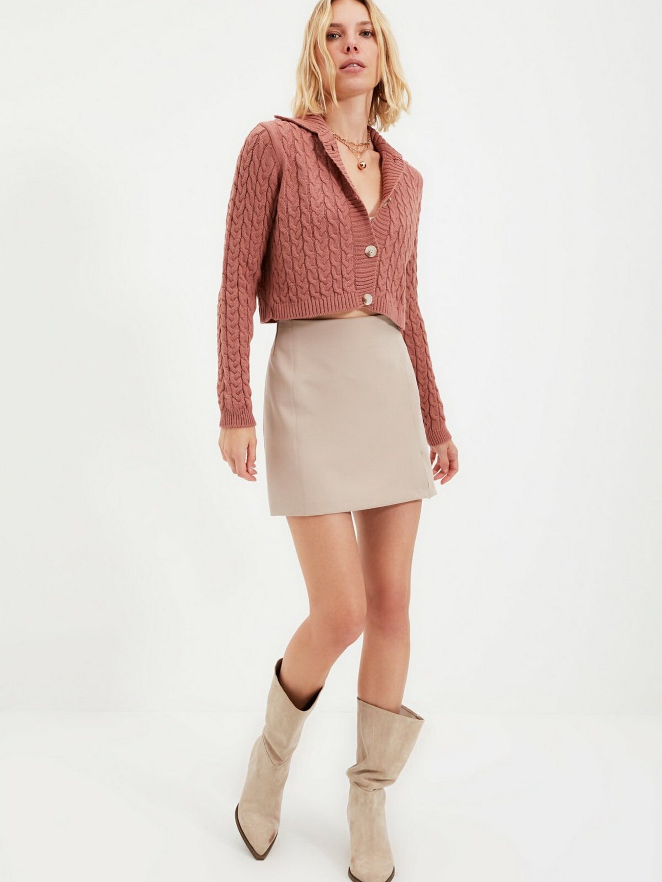 Кардиган Trendyol модель TWOAW22HI0344/Gul Kurusu Фото