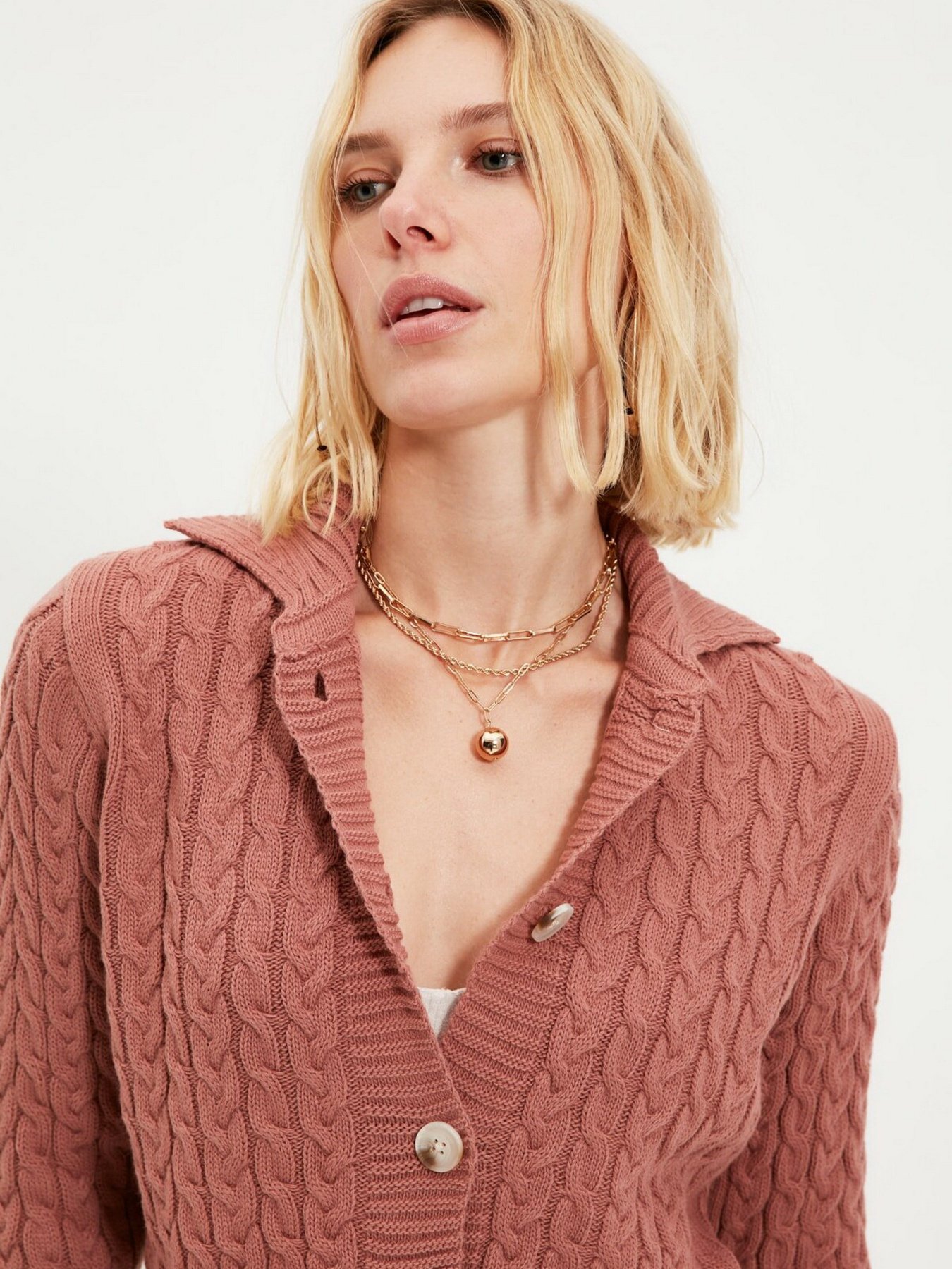 Кардиган Trendyol модель TWOAW22HI0344/Gul Kurusu Фото