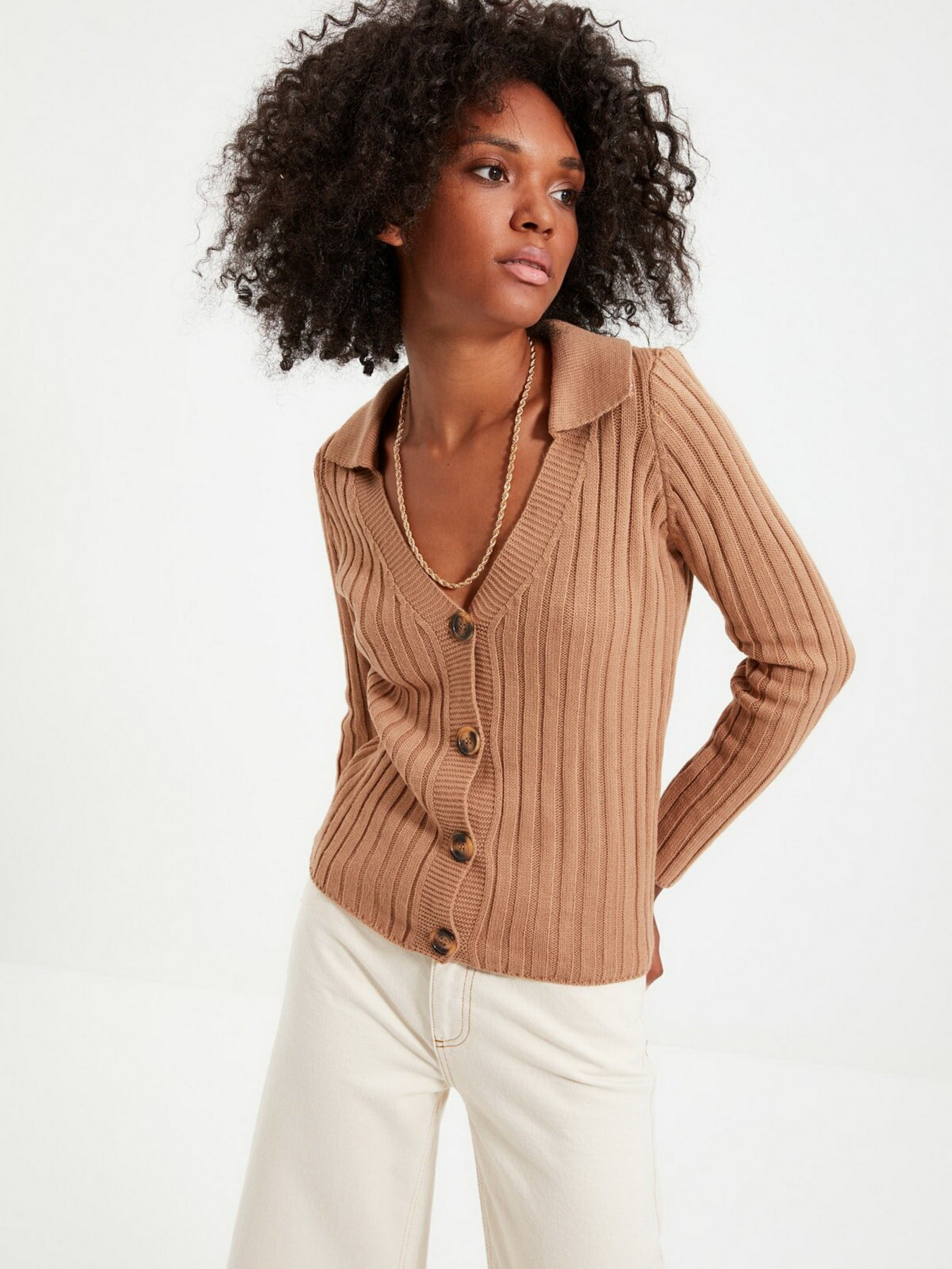 Кардиган Trendyol модель TWOAW22HI0403/Camel Фото