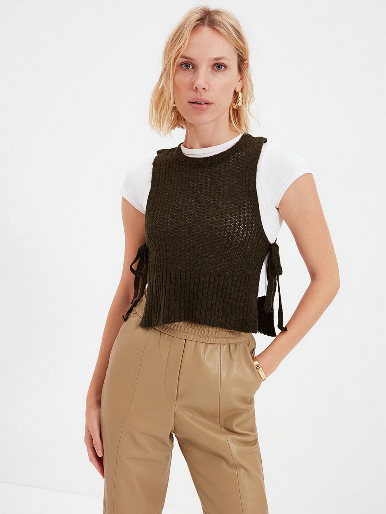 Майка Trendyol модель TWOAW22BZ0005/Haki Фото