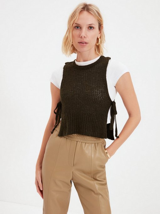 Майка Trendyol модель TWOAW22BZ0005/Haki Фото