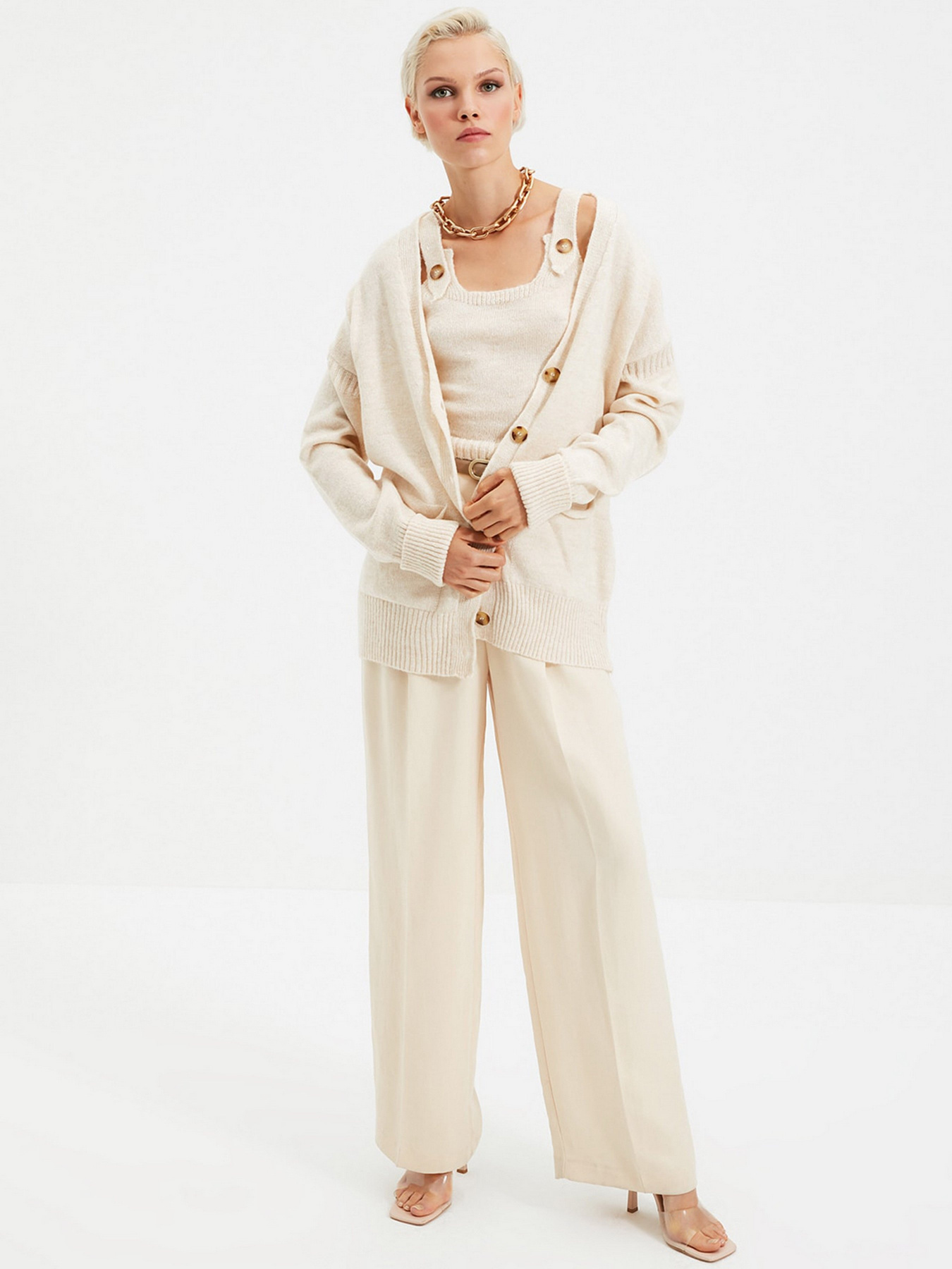 Кардиган Trendyol модель TWOAW22HI0001/Bej Кардиган Trendyol модель TWOAW22HI0001/Bej Фото