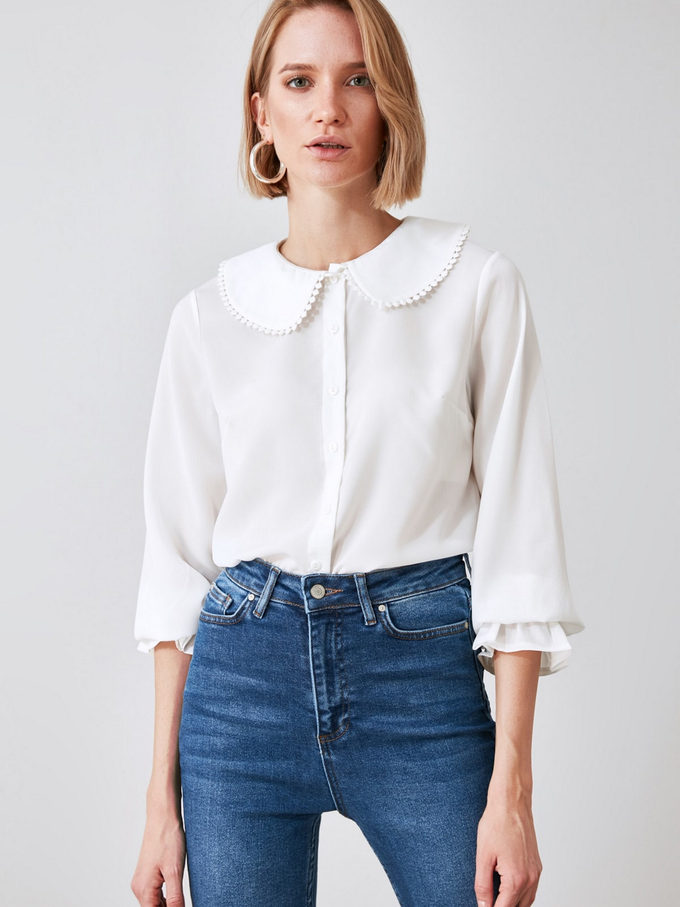 Блуза Trendyol модель TWOAW21GO0717/Beyaz Блуза Trendyol модель TWOAW21GO0717/Beyaz Фото