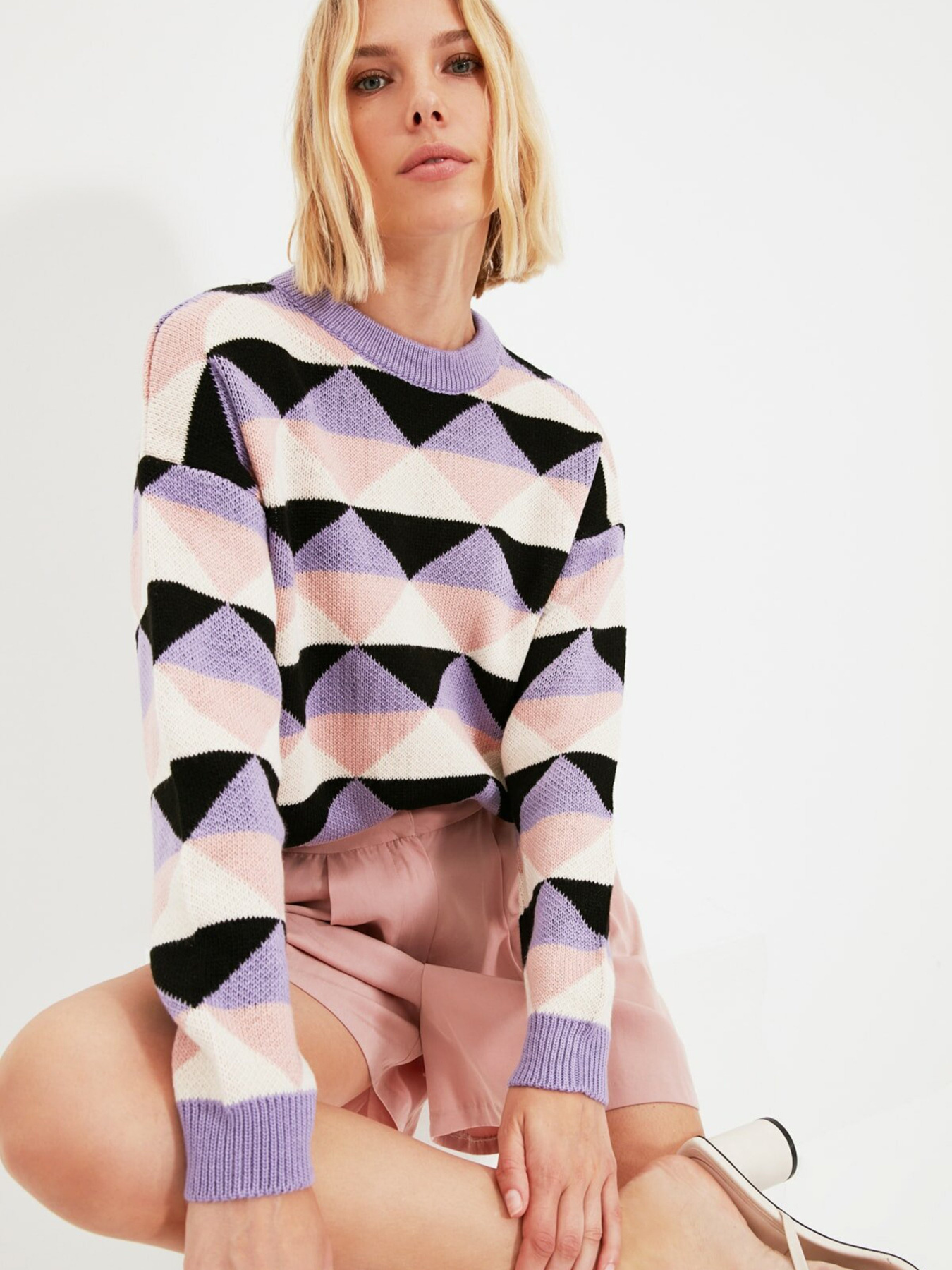 Джемпер Trendyol модель TWOAW22KZ0011/Lila Джемпер Trendyol модель TWOAW22KZ0011/Lila Фото