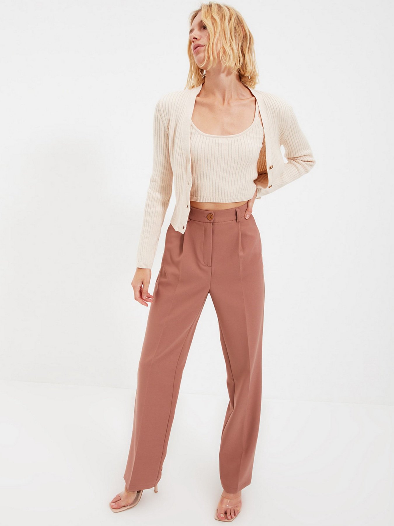 Кардиган Trendyol модель TWOAW22HI0008/Bej Фото