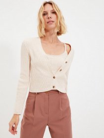 Кардиган Trendyol модель TWOAW22HI0008/Bej Фото