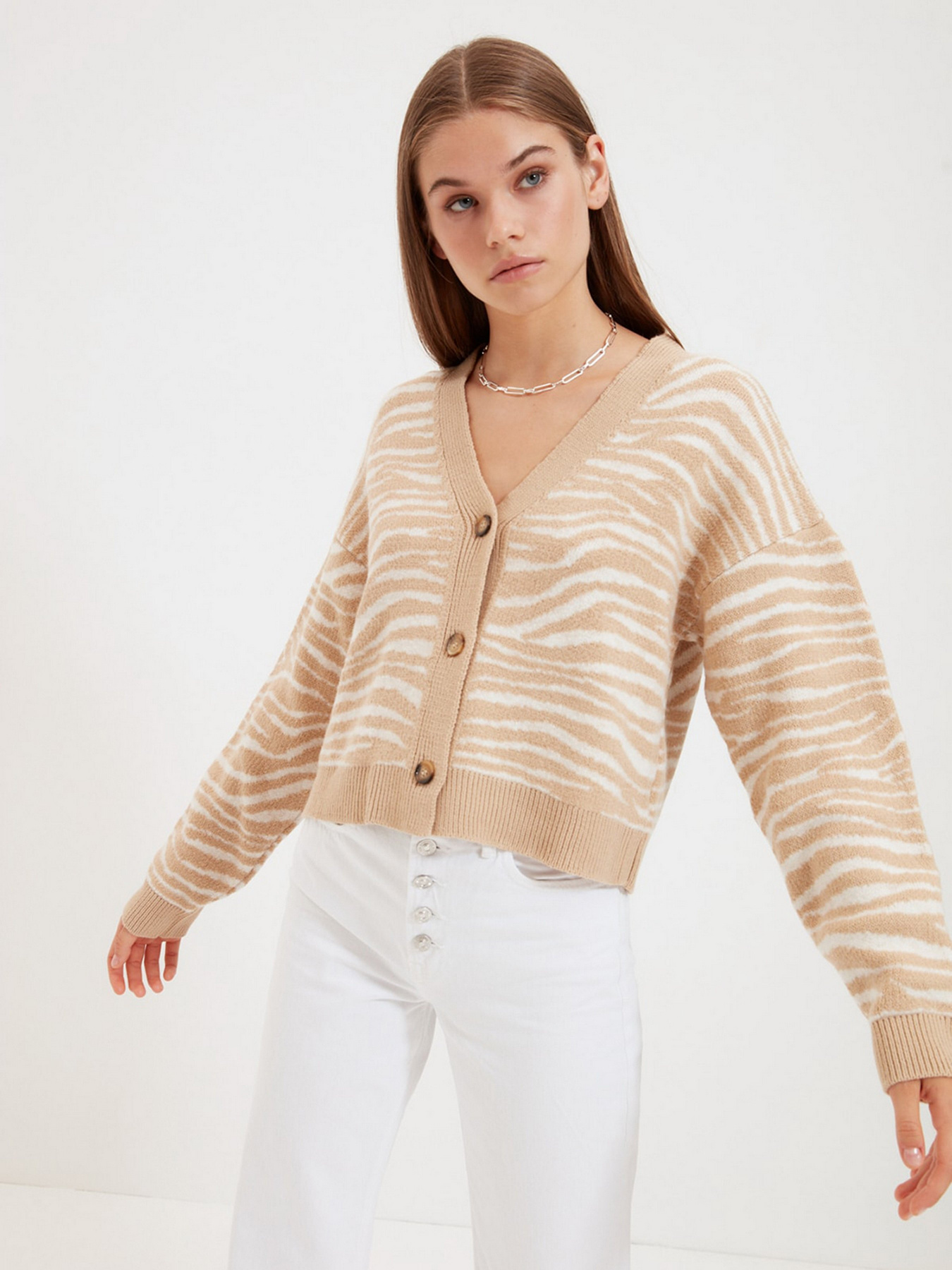 Кардиган Trendyol модель TWOAW22HI0046/Ekru Фото