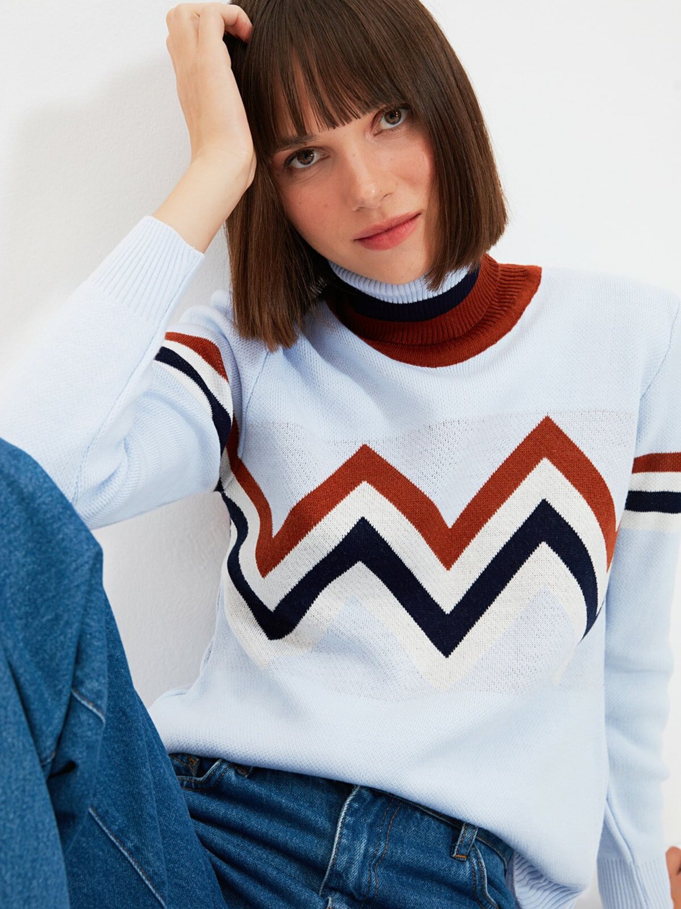 Джемпер Trendyol модель TWOAW22KZ0200/Acik Mavi Фото