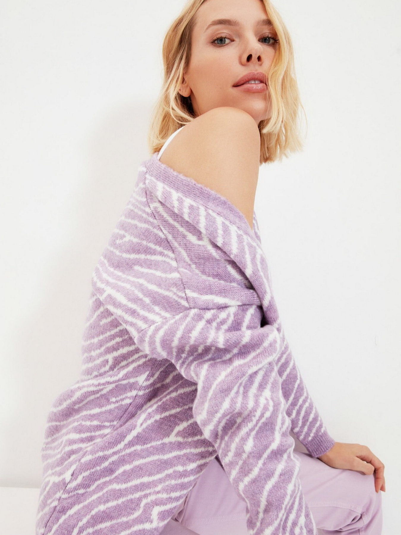 Кардиган Trendyol модель TWOAW22HI0086/Lila Фото