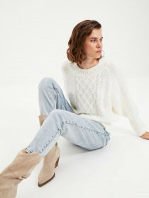 Джемпер Trendyol модель TWOAW22KZ0234/Ekru Джемпер Trendyol модель TWOAW22KZ0234/Ekru Фото