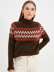 Джемпер Trendyol модель TWOAW22KZ0248/Koyu Kahverengi Фото