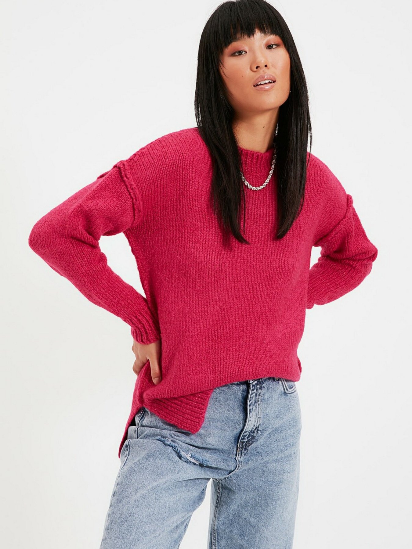 Джемпер Trendyol модель TWOAW22KZ0003/Fusya Джемпер Trendyol модель TWOAW22KZ0003/Fusya Фото