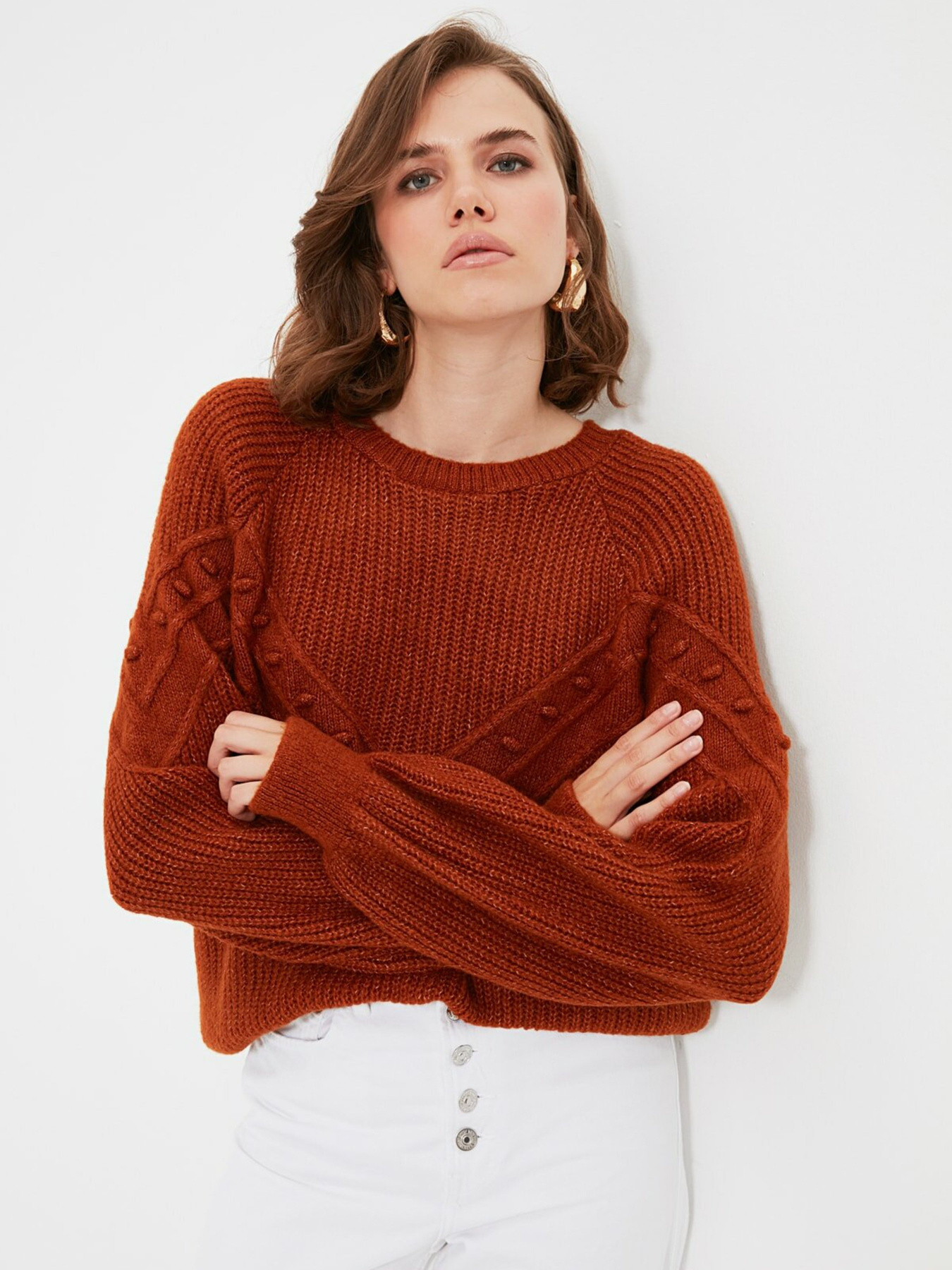 Джемпер Trendyol модель TWOAW22KZ0256/Kahverengi Фото