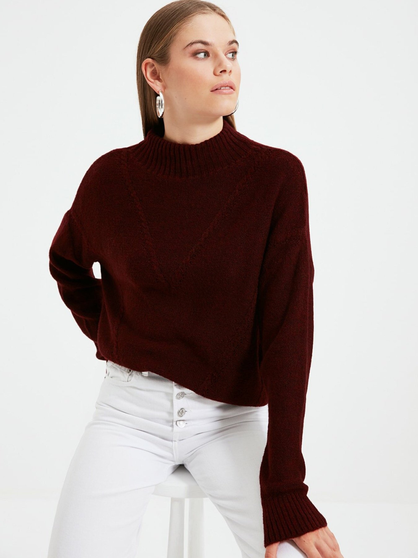 Джемпер Trendyol модель TWOAW22KZ0260/Bordo Фото