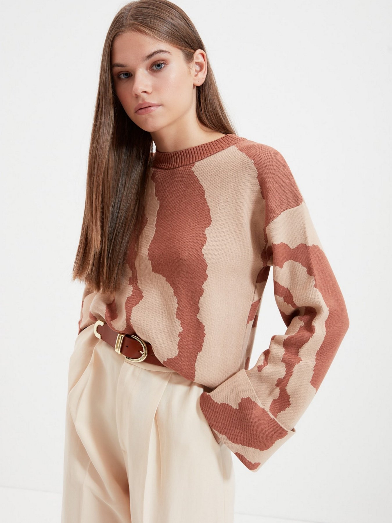 Джемпер Trendyol модель TWOAW22KZ0229/Camel Фото