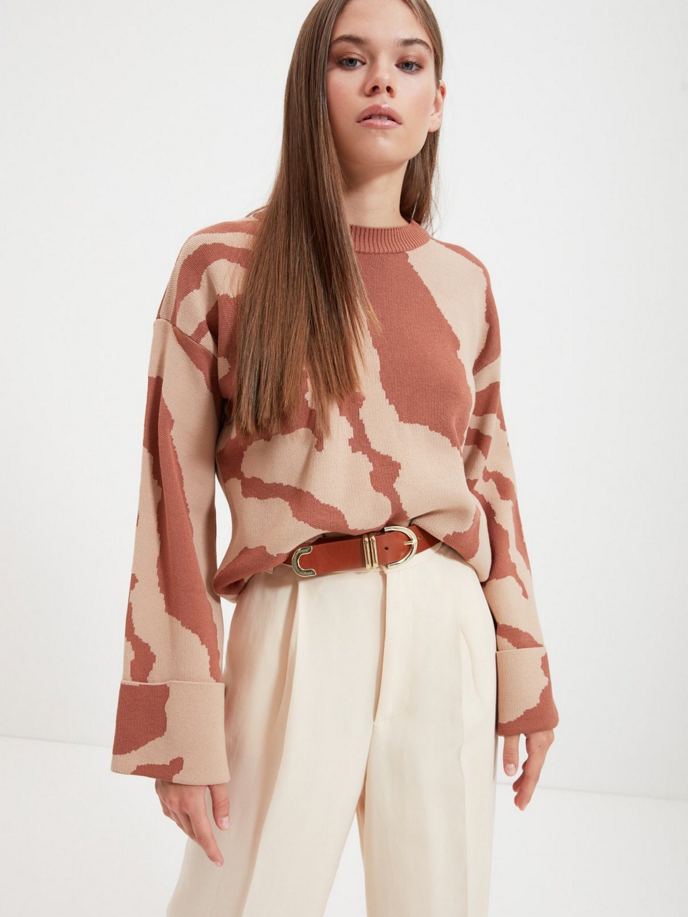 Джемпер Trendyol модель TWOAW22KZ0229/Camel Джемпер Trendyol модель TWOAW22KZ0229/Camel Фото