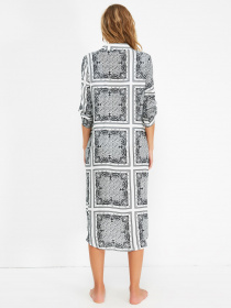 Платье миди Trendyol модель TBESS21EL4226/Siyah-Beyaz Фото