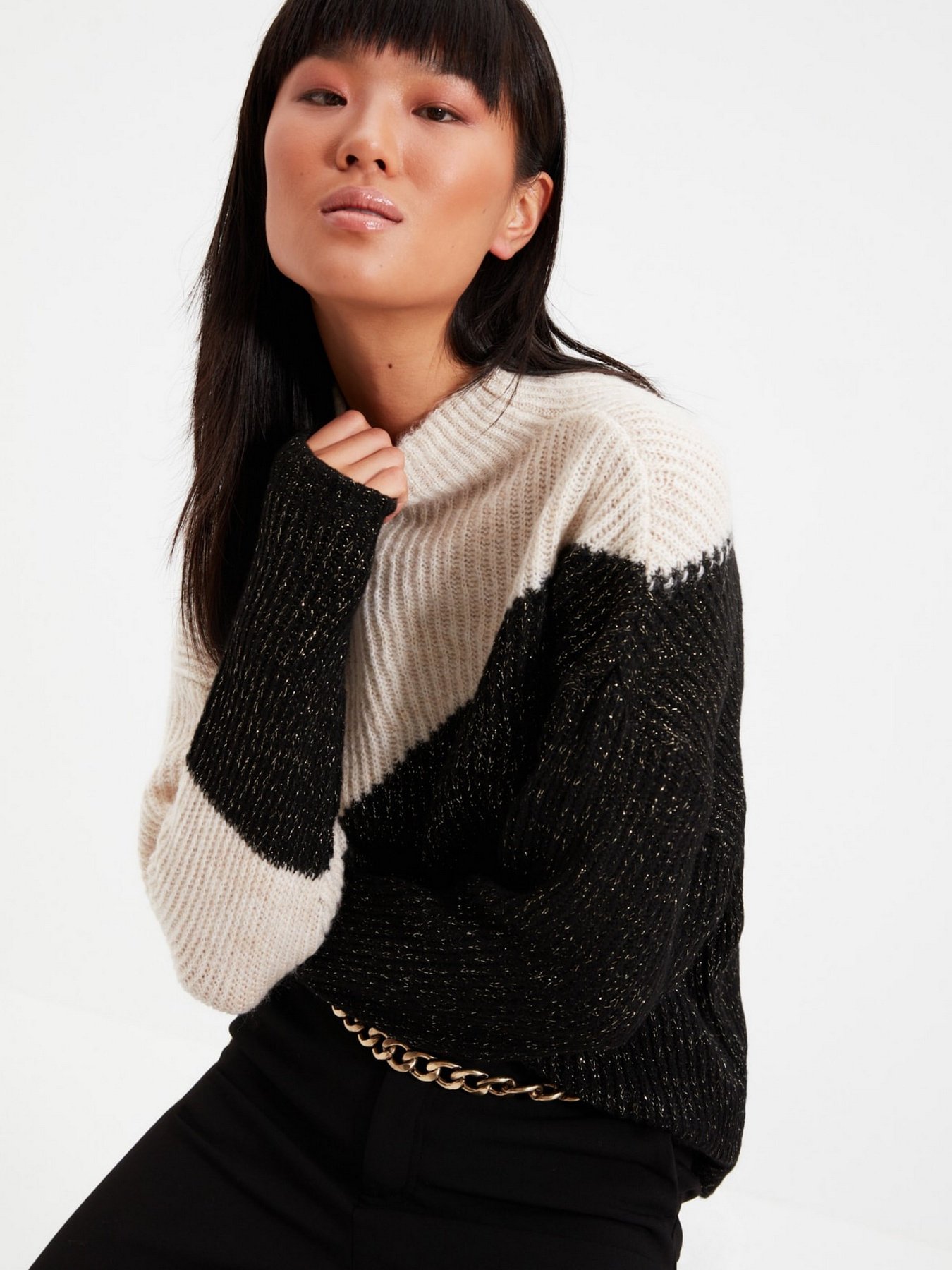 Джемпер Trendyol модель TWOAW22KZ0238/Ekru Джемпер Trendyol модель TWOAW22KZ0238/Ekru Фото